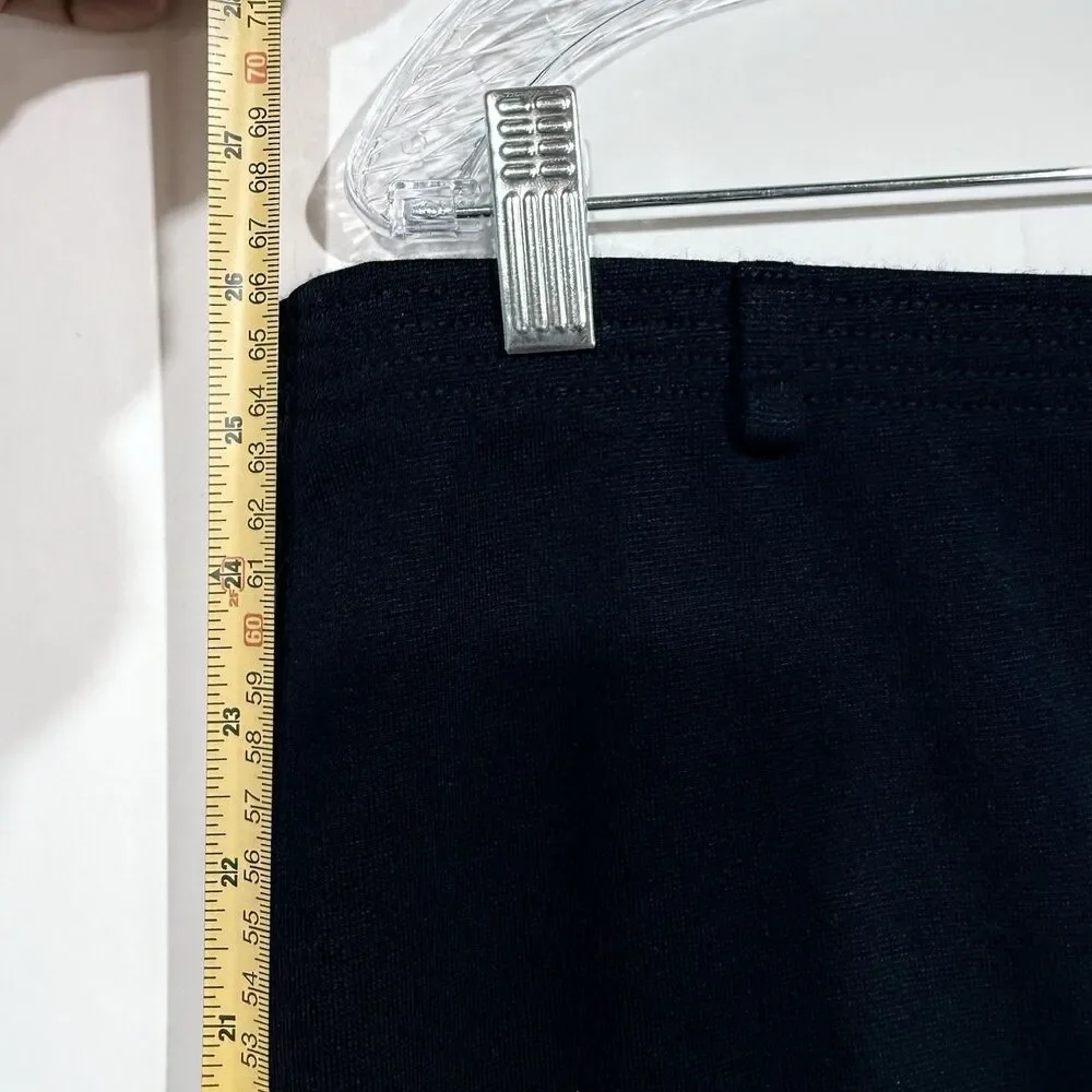 Alfred Dunner Midi Pencil Skirt Women's 10 Black Classic Pull On